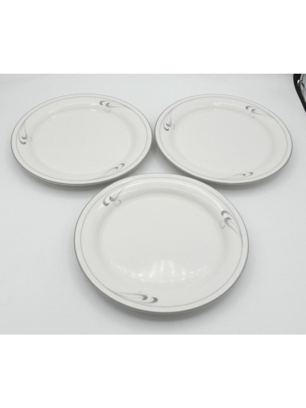 Grey Brushstrokes by Lenox 8-12 In. Salad Plates Set of 3 Pattern Code: L GRB
